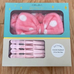 Celavi Bow headband & Hair Clip Set